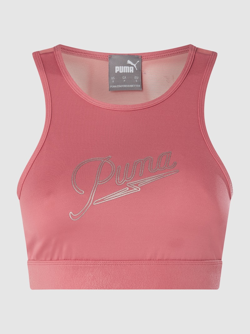 Tight Fit Bustier mit Logo in mauve