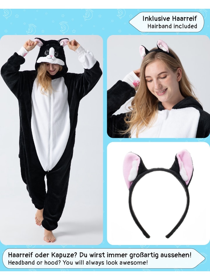 Corimori Katzen-Kostüm Fasching Katze in Schwarz günstig kaufen