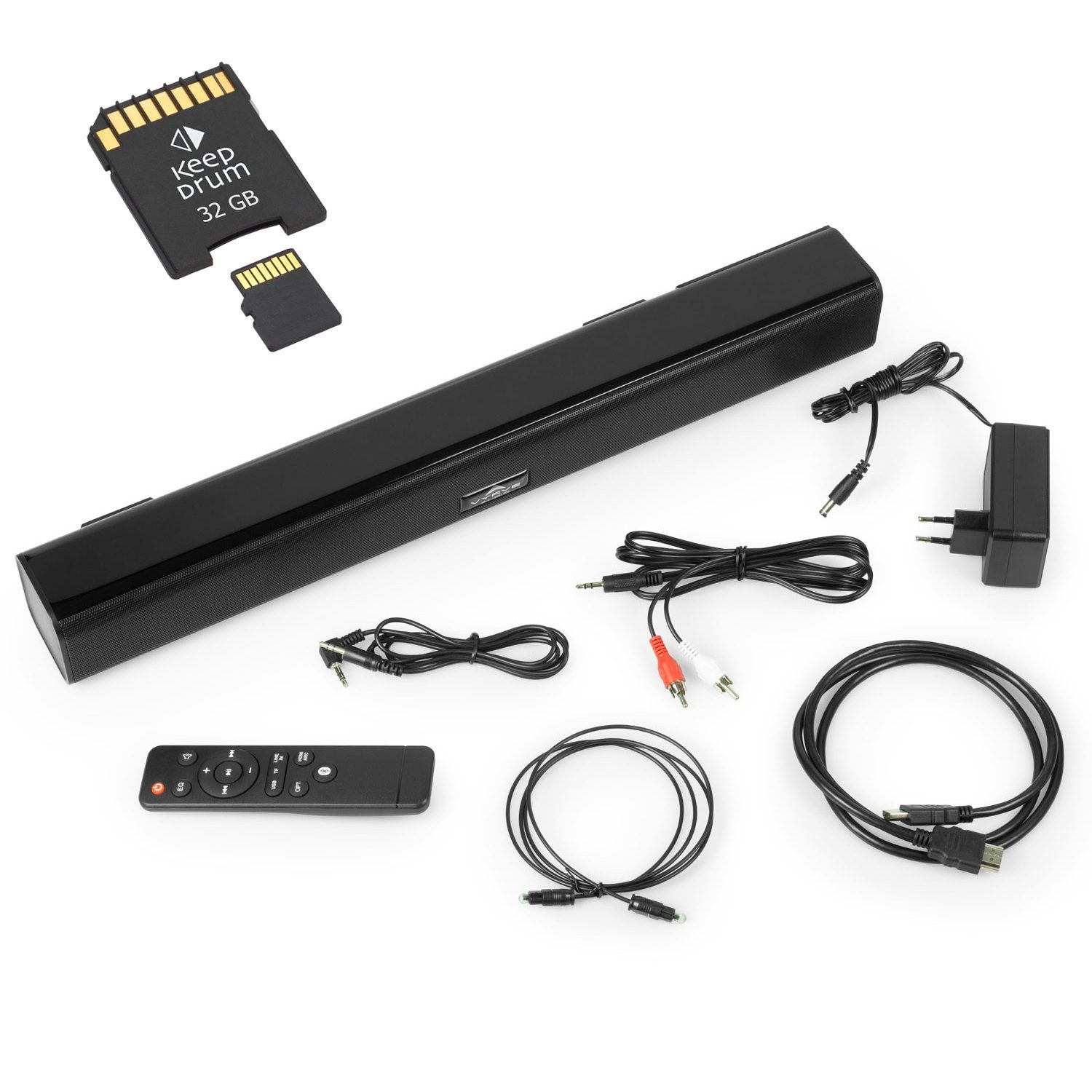 Vyrve Audio Naos Multimedia Lautsprecher Soundbar (Bluetooth, 30 W, mit SD-Karte)