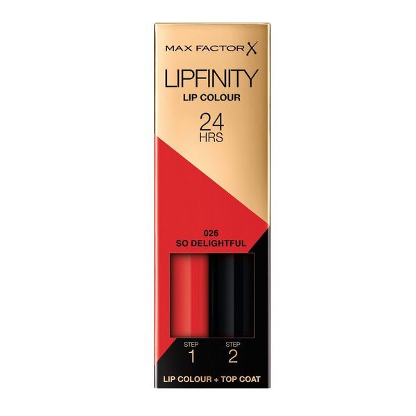 Max Factor Lipfinity -huulipuna 026 So Delightful Lipstick 2,3ml
