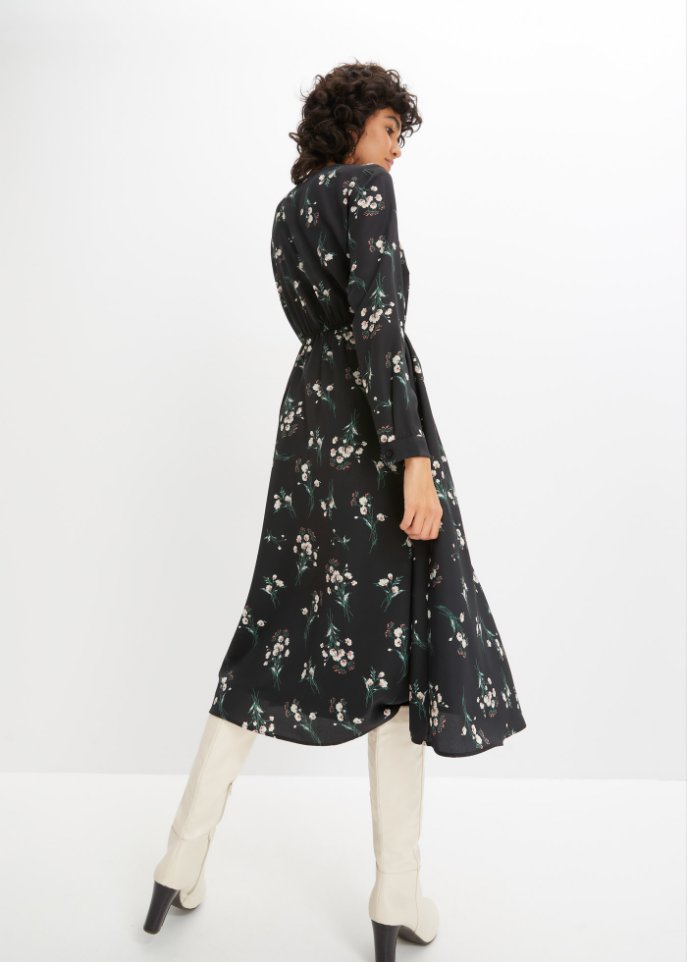 bedrucktes Midikleid