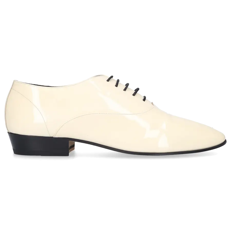 Saint Laurent - Schnürer LEON 30 Lackleder - weiß