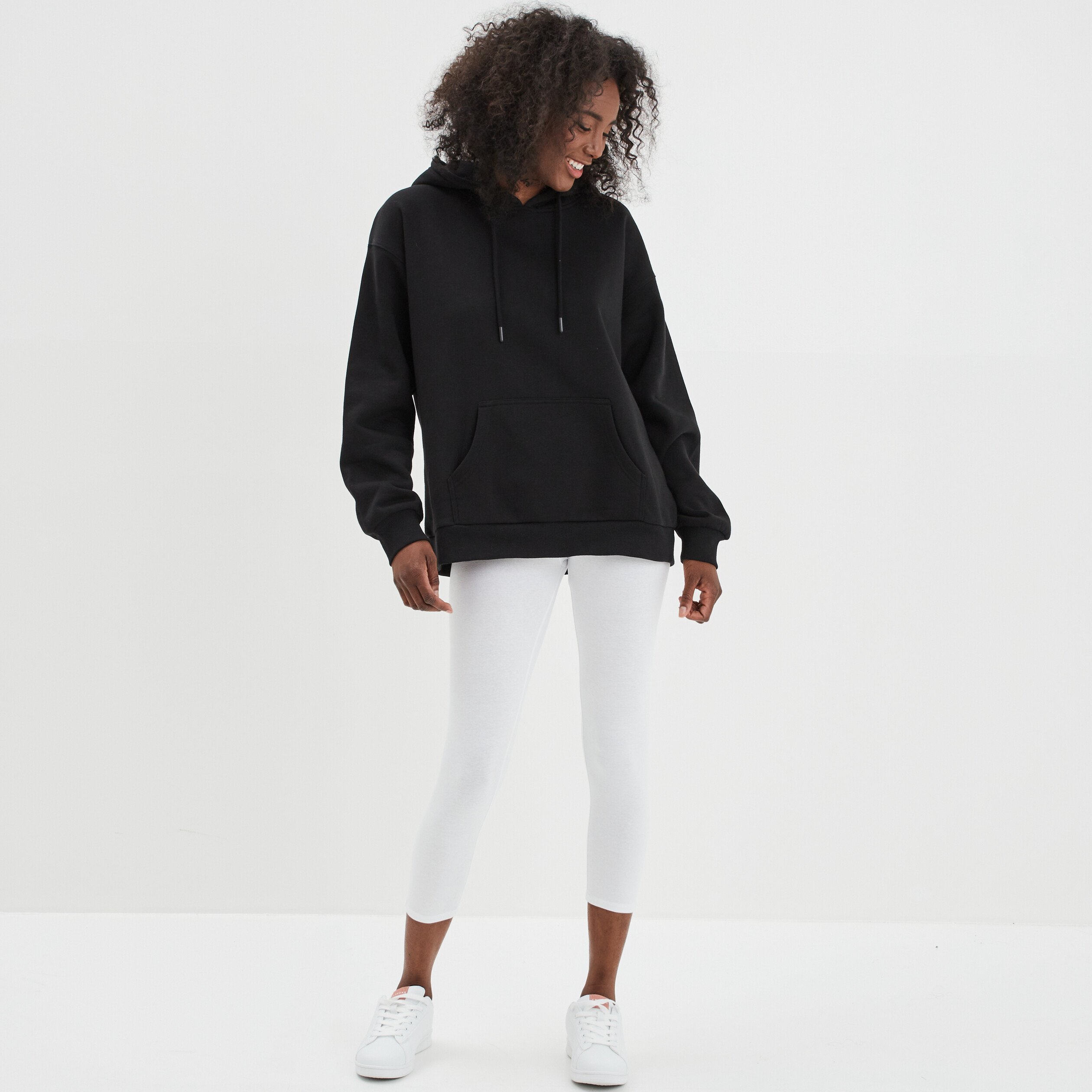 Legging 7 8ème taille élastiquée blanc femme | La Halle