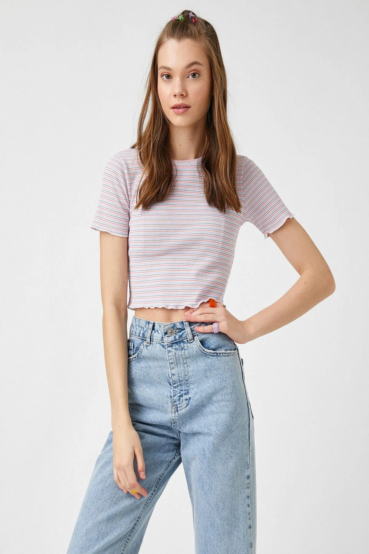 Koton  T-Shirt - Lila - Regular Fit