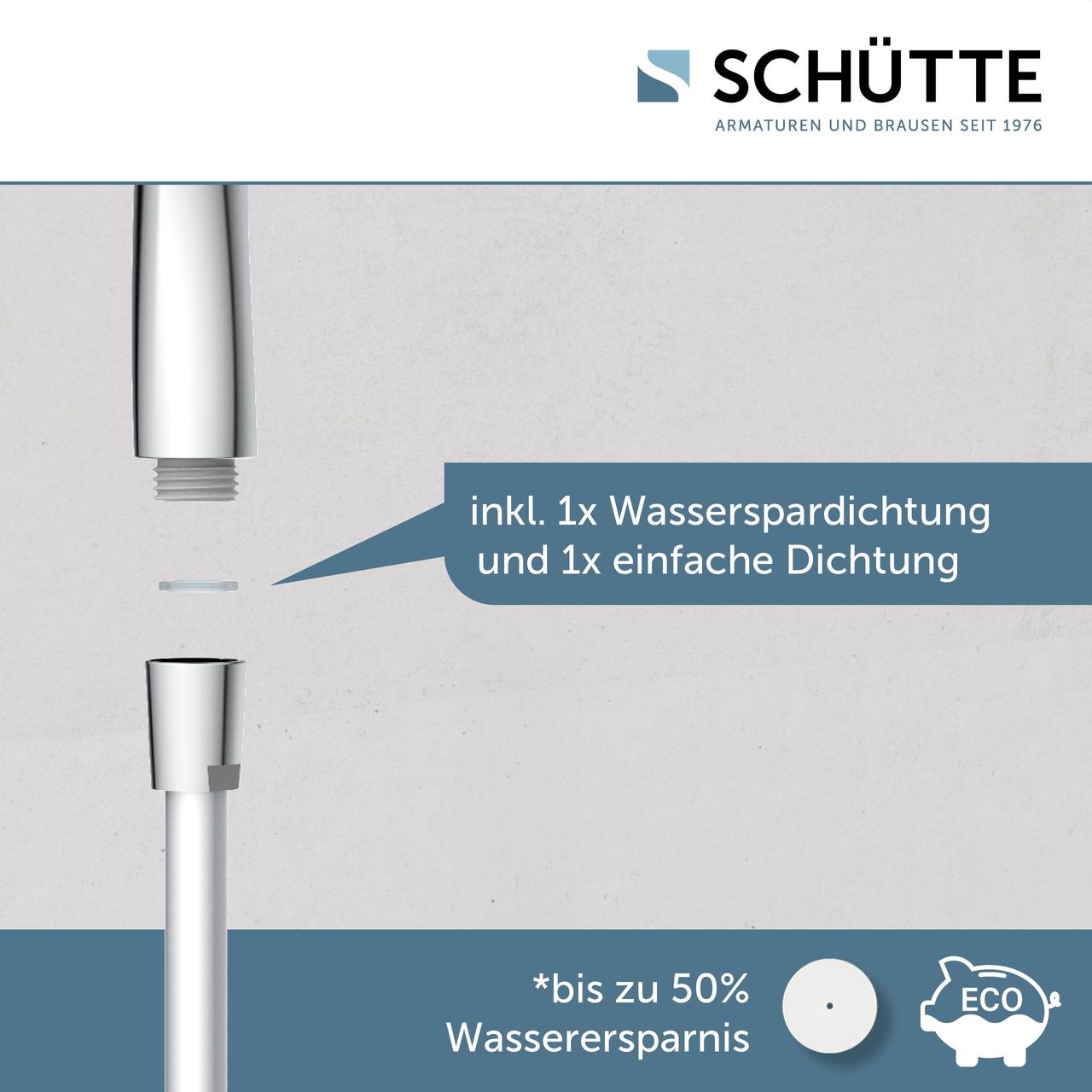 Schütte CAPRI Stangenbrauseset, Chrom