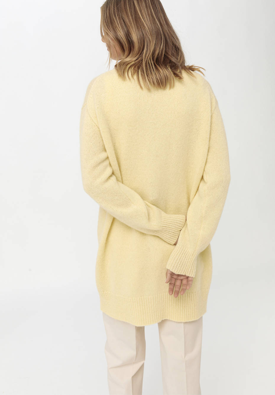 Strickjacke aus Alpaka mit Seide und Mohair
