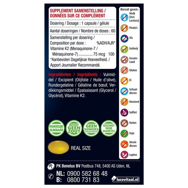 Lucovitaal K2-vitamin kapszula 60 darab