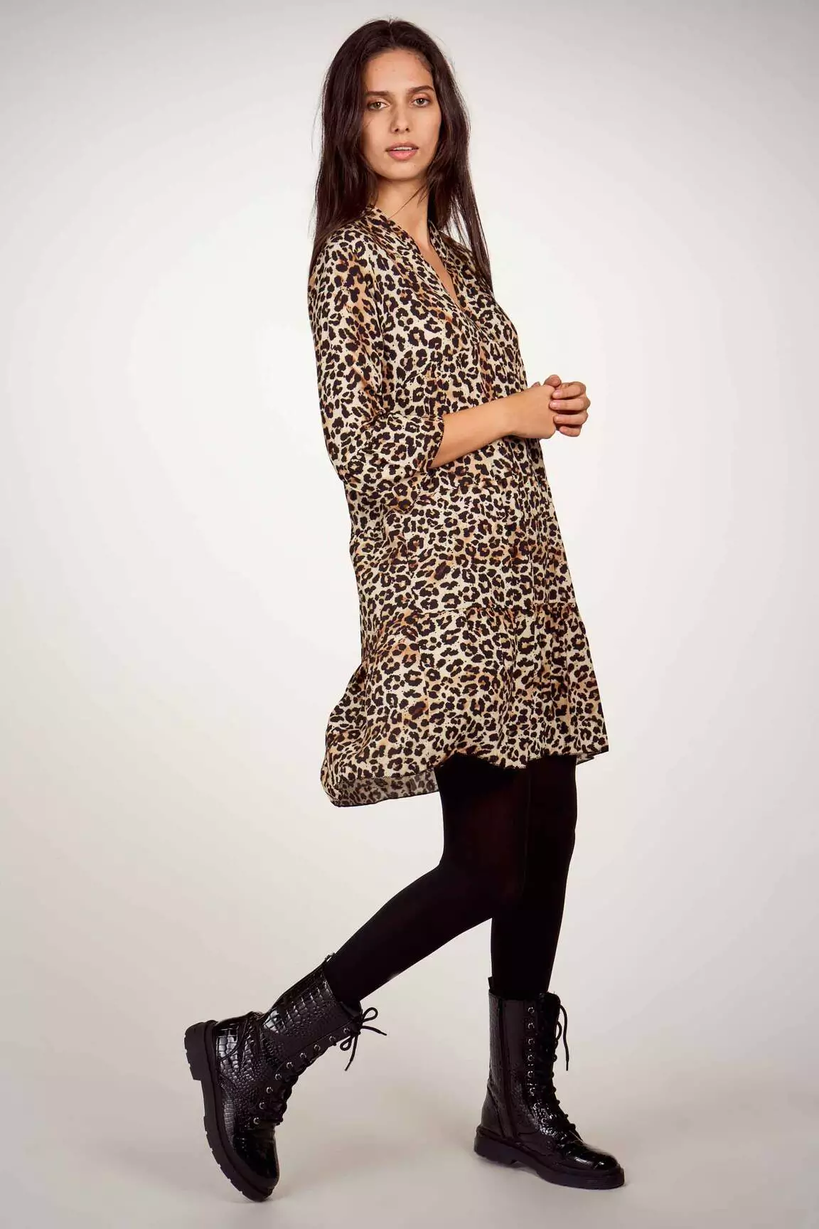 Hailys Robes Mi Longues Femme couleur marron