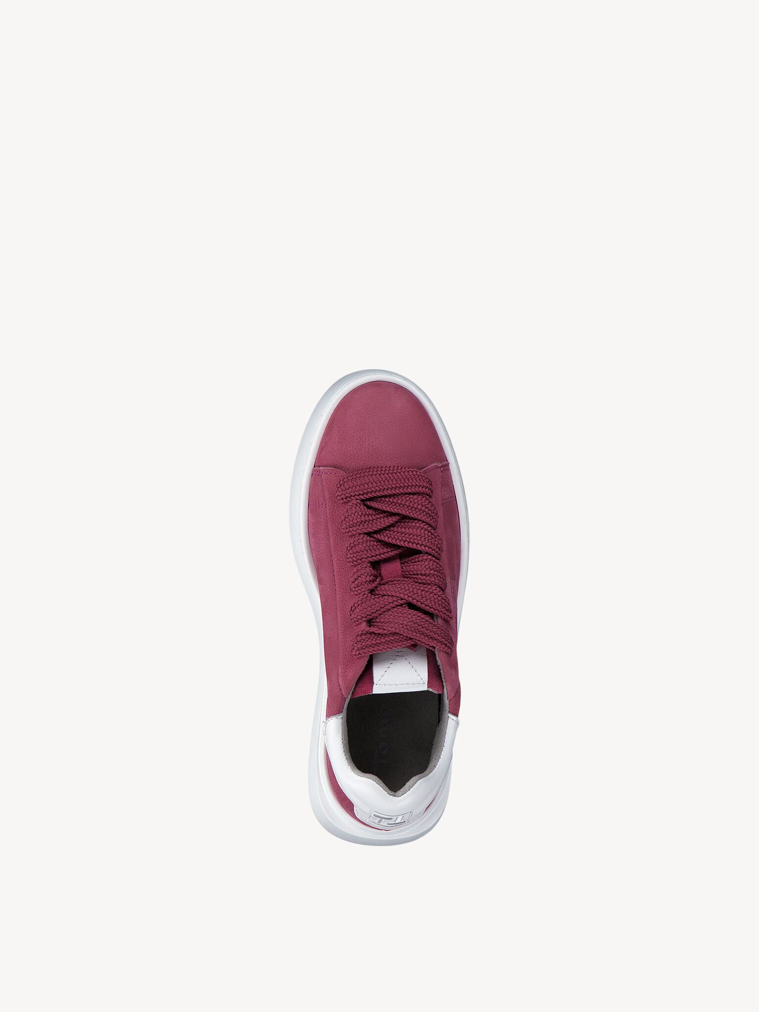 Basket en cuir - rose fuchsia