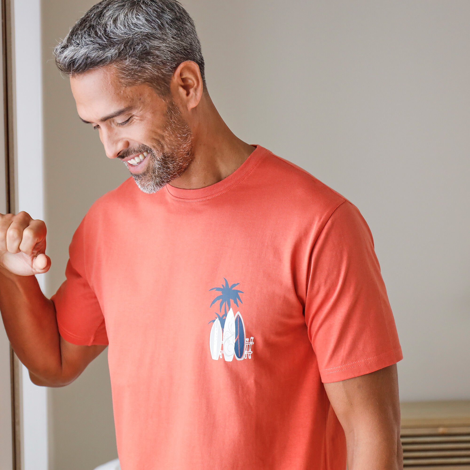 Tee-shirt pyjama manches courtes motif surf