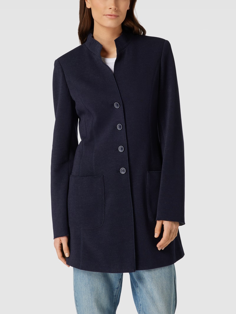 Blazer mit Stehkragen in marineblau