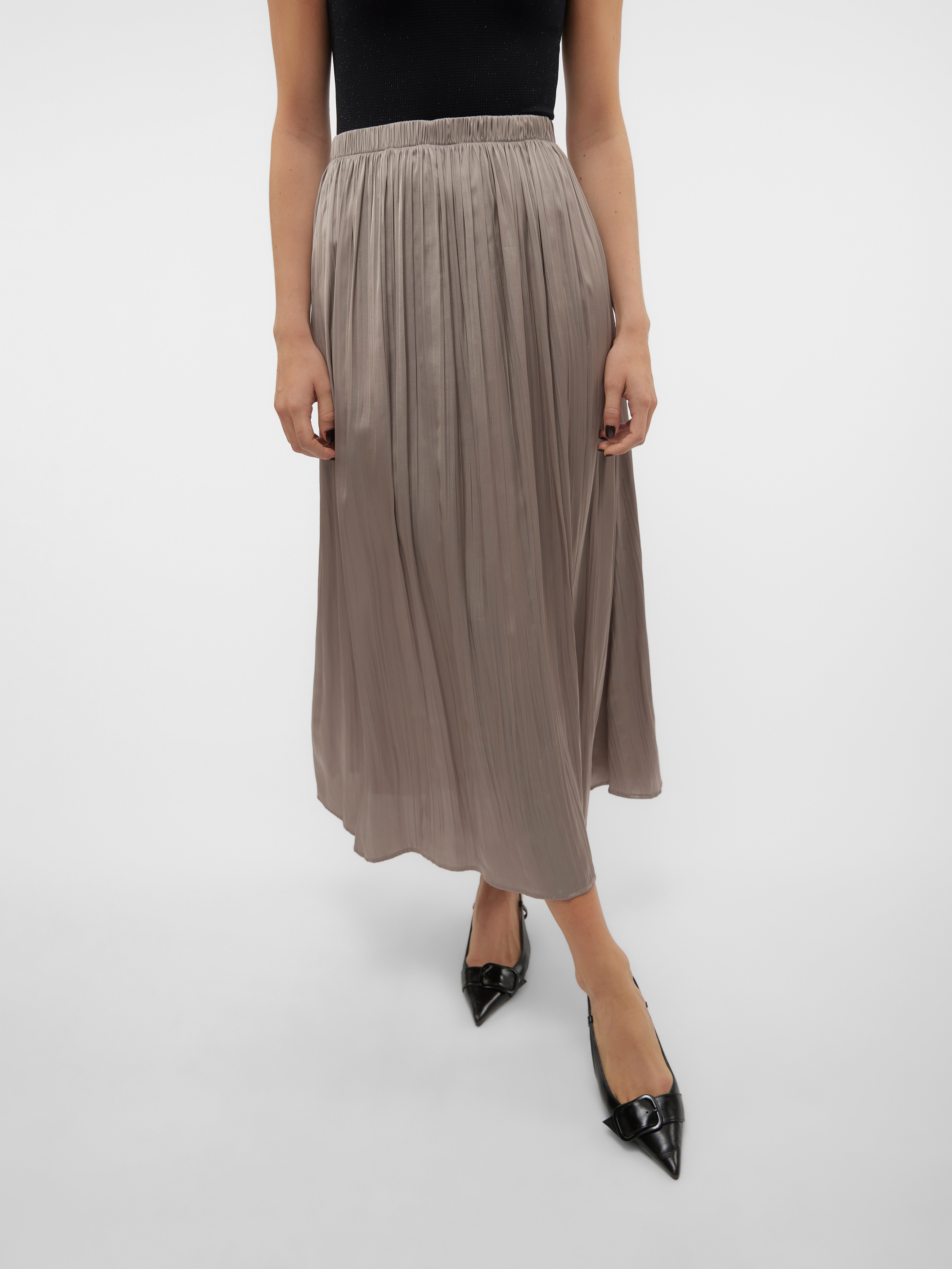 VMBETTI Hohe Taille Langer Rock