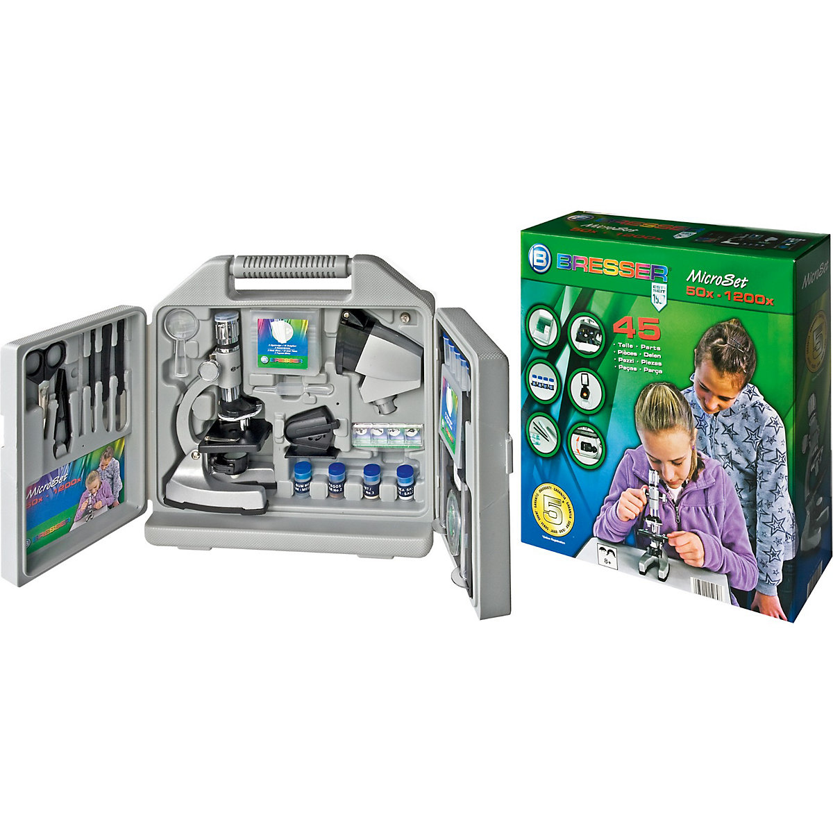 Mikroskop-Set 300x-1200x mit Koffer