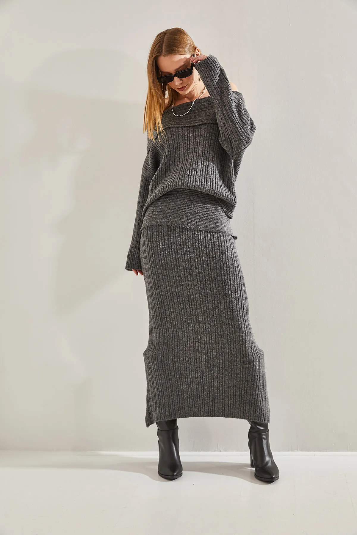 Bianco Lucci  Zweiteiler - Grau - Regular Fit
