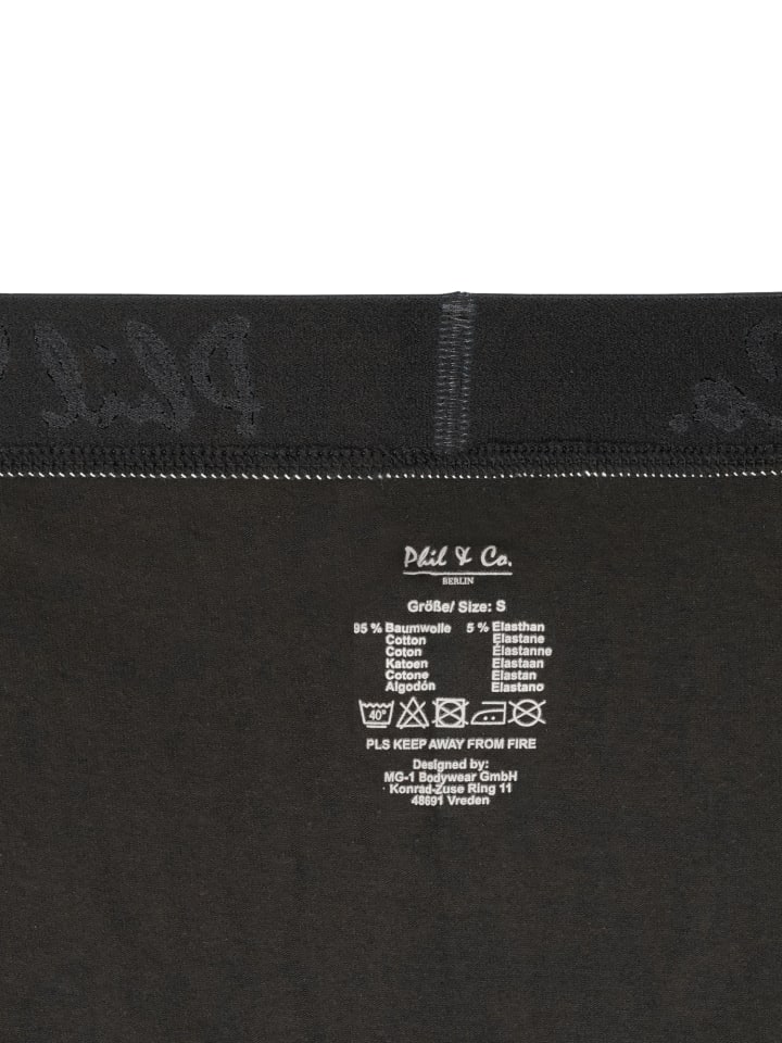 Phil & Co. Berlin  Retroshorts 8-Pack Jersey in Black günstig kaufen
