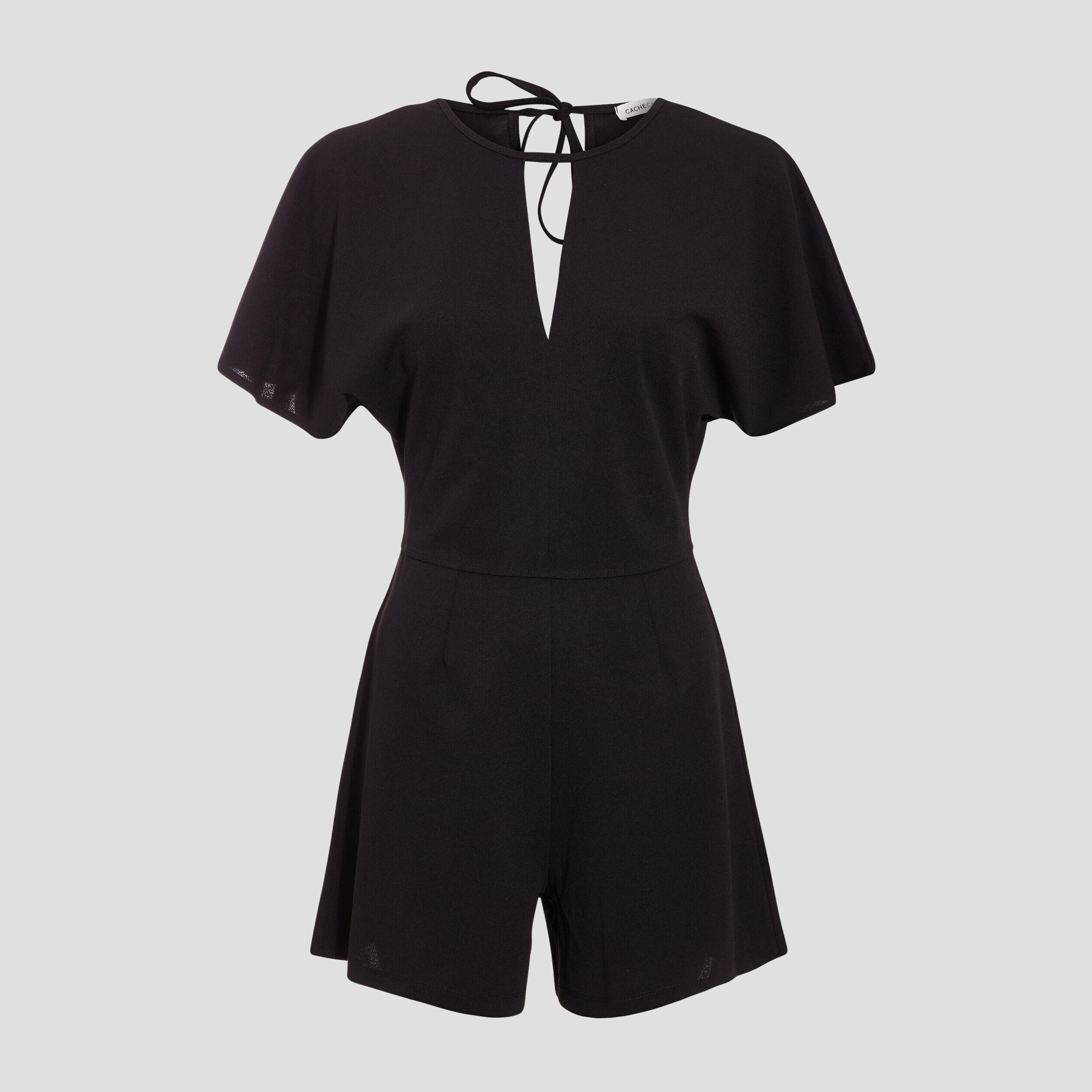 Combishort droite avec fentes noir femme | Cache Cache