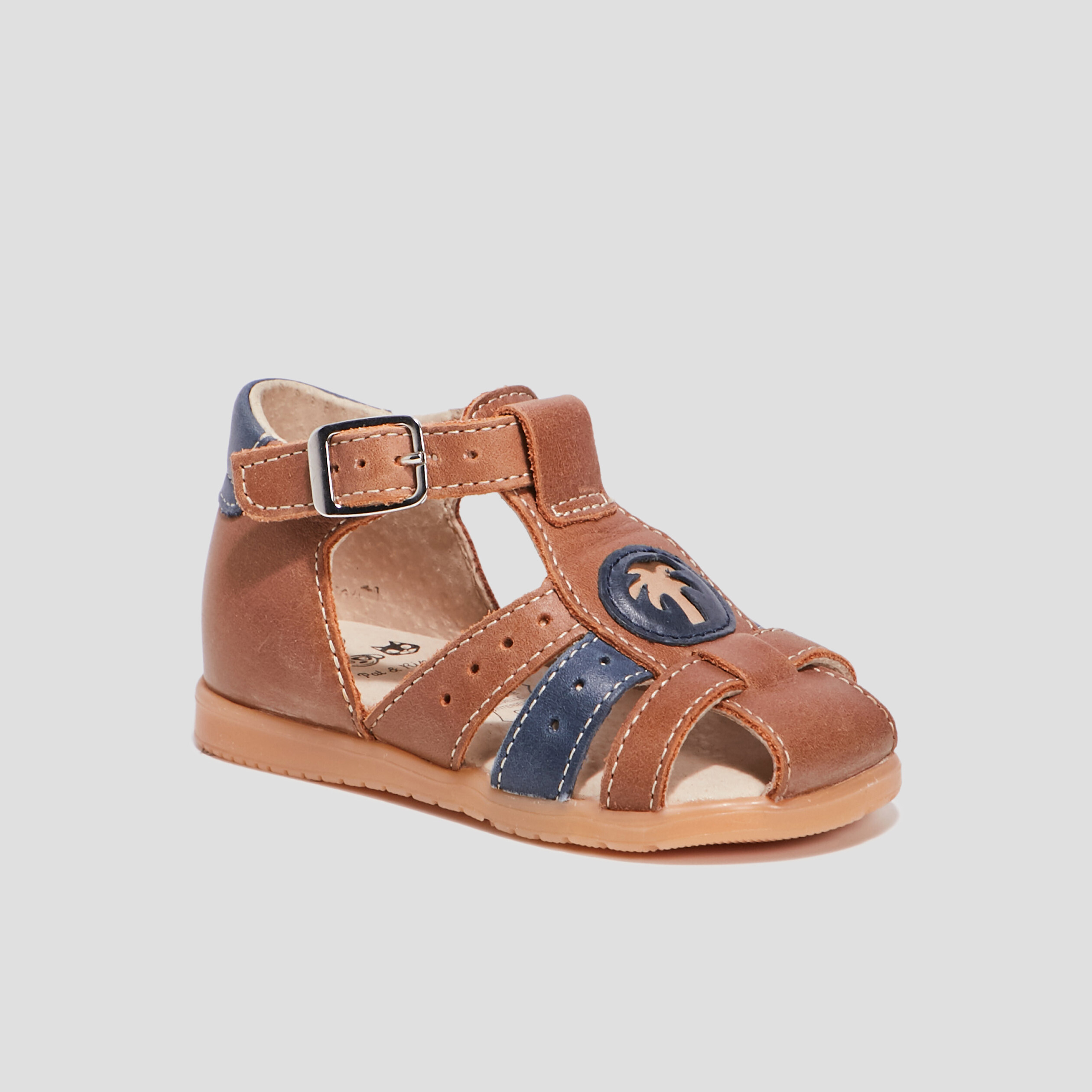 Sandales en cuir camel bébé garçon | La Halle