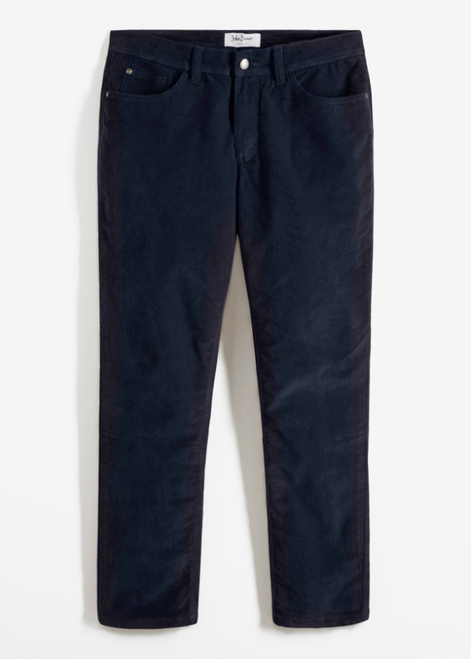 Regular Fit Cord-Thermohose, Straight