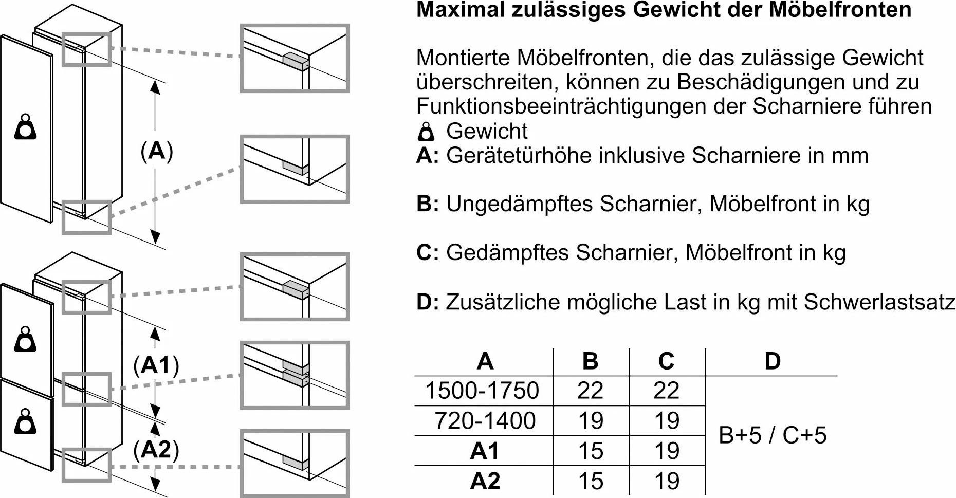 NEFF Einbaukühlgefrierkombination N 70 KI6773FE1, 157,8 cm hoch, 55,8 cm breit