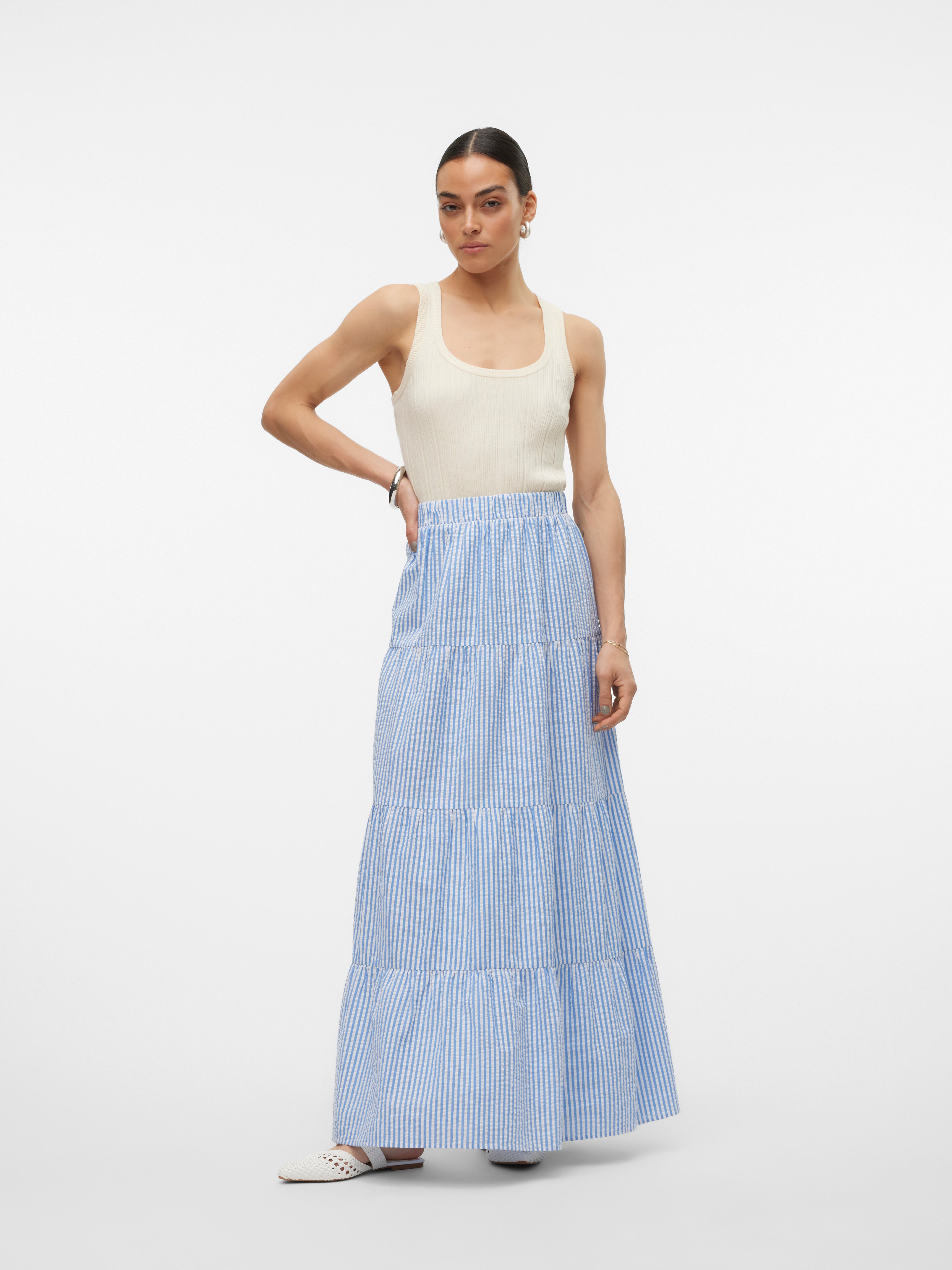 VMMOLLY Hohe Taille Langer Rock