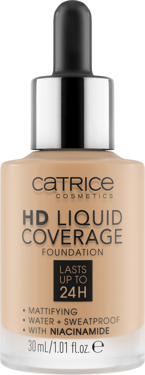 Foundation Liquid HD Coverage Waterproof 032 Nude Beige, 30 ml