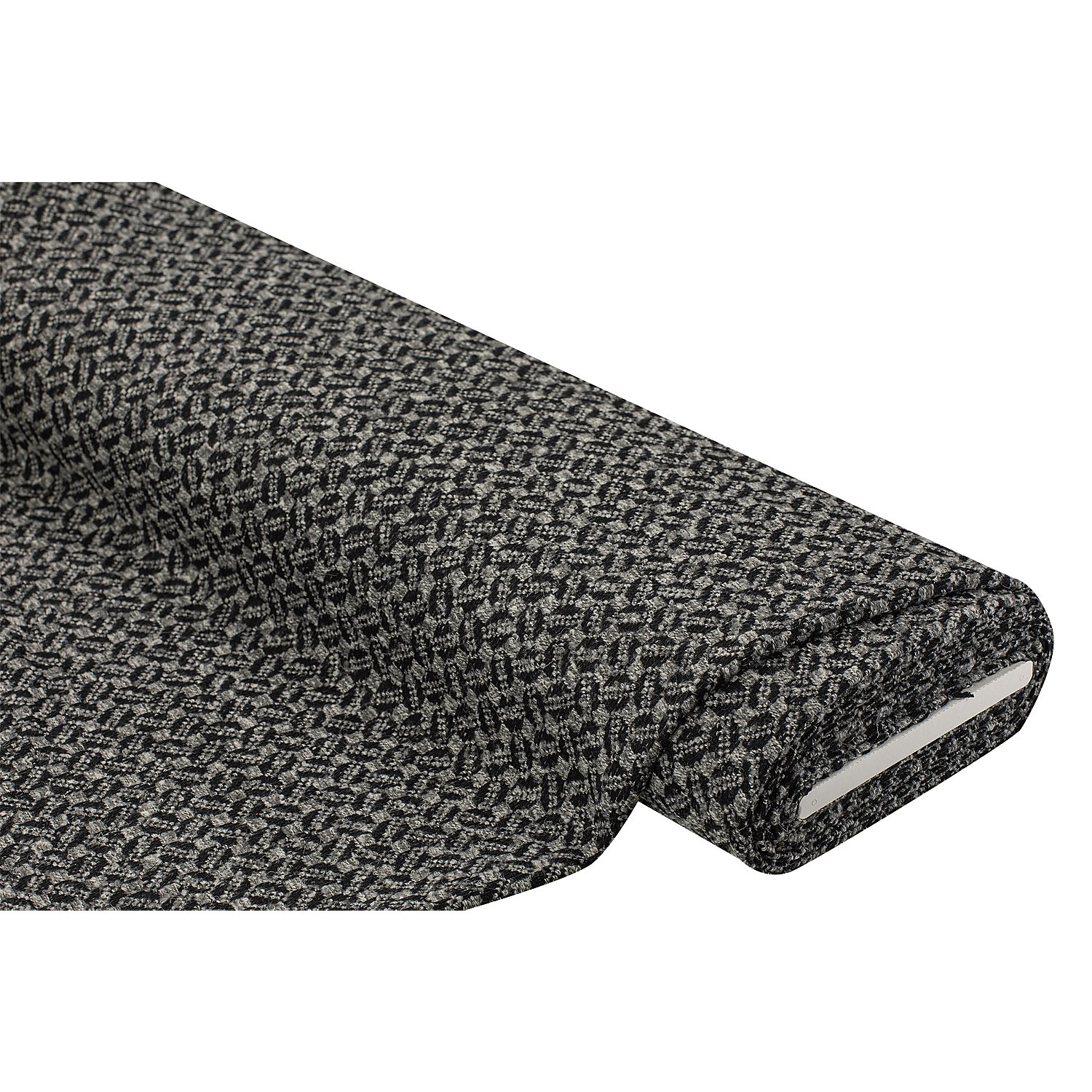 Bouclé-Jacquard, grau/schwarz