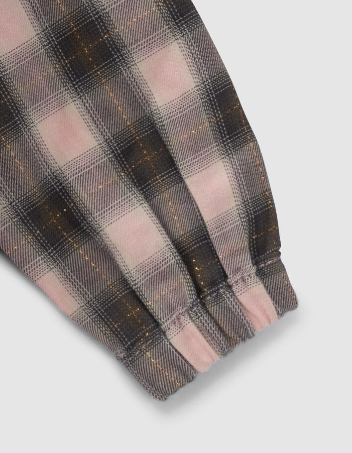 Robe grise à motif carreaux bébé fille