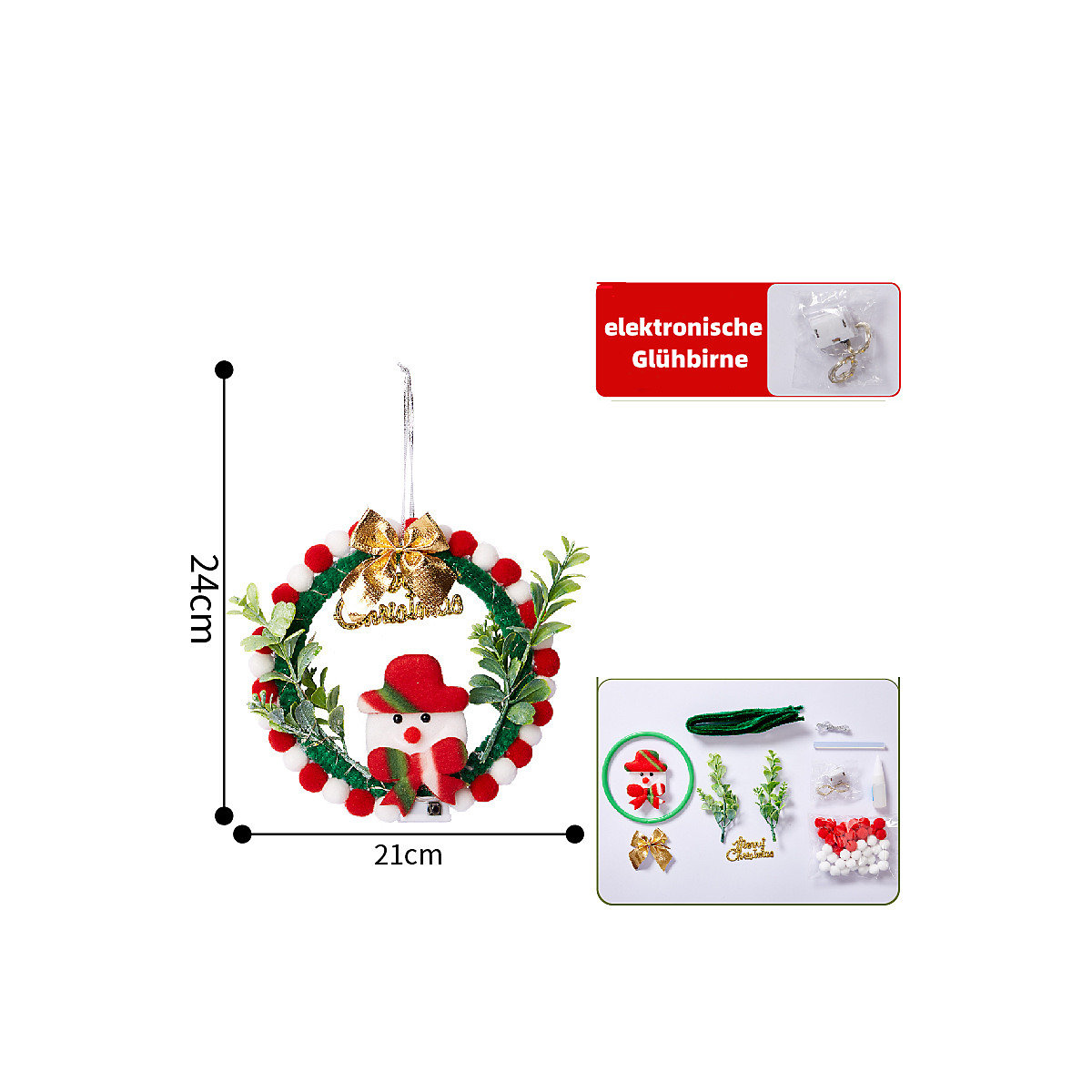 DIY Weihnachtskranz Weihnachtsschmuck Weihnachten kleines Geschenk Kinderproduktionsmaterialpaket Kindergarten