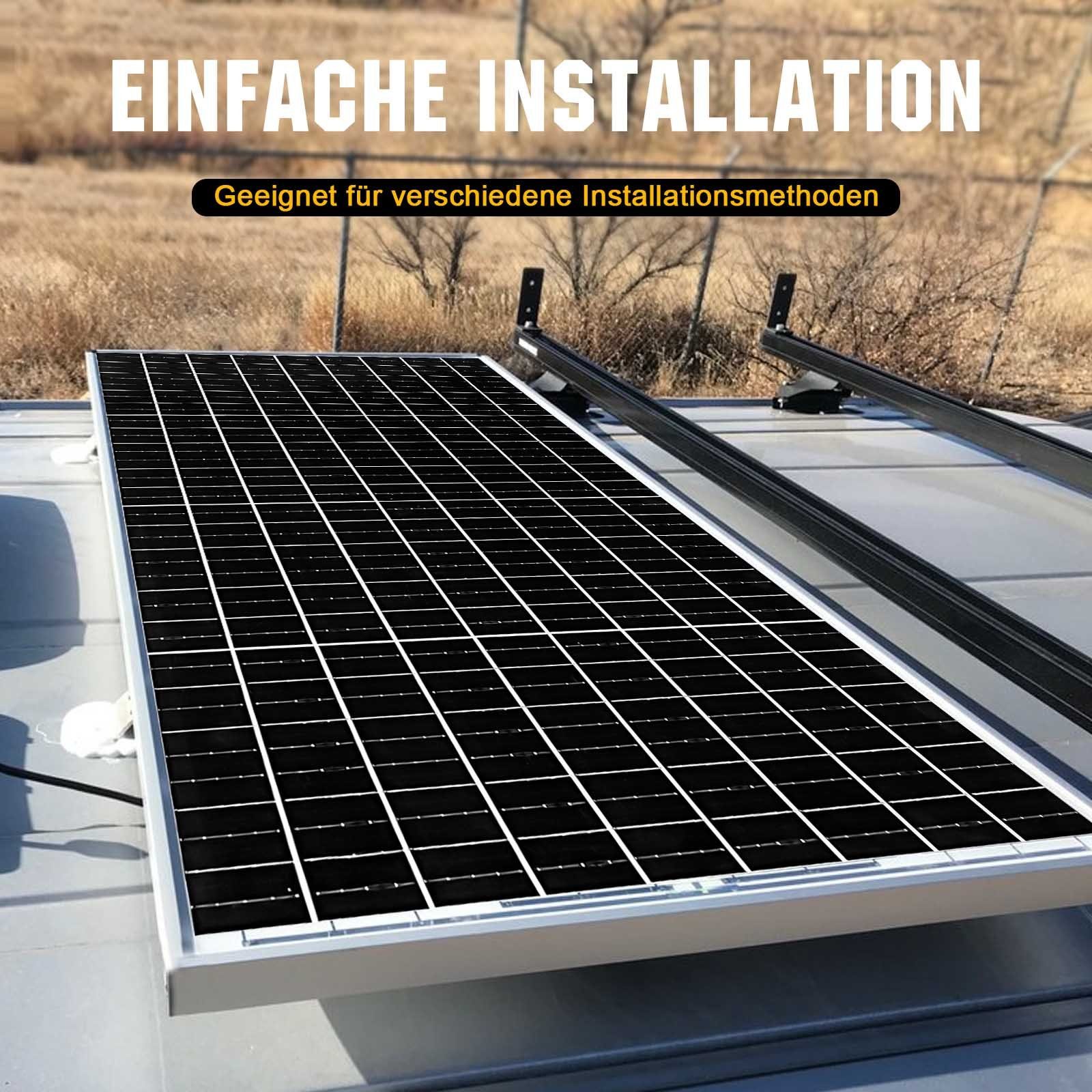 GLIESE Solarmodul 100W Solarmodul, 100,00 W, Monokristallin, (Set, 3 Stücke Solarmodul), Hoher Wirkungsgrad in Kombination mit geringem gewicht