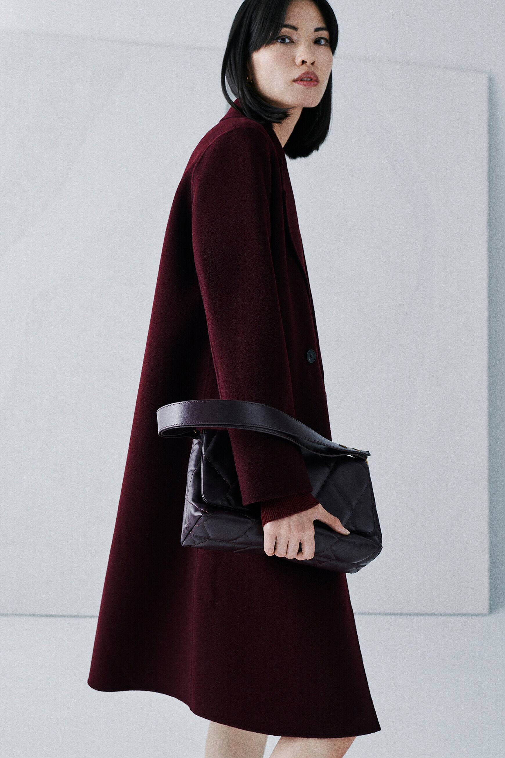 Manteau grenard prune femme