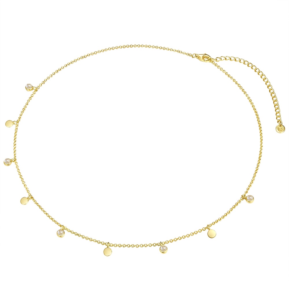 Glanzstücke München Collier en argent Argent sterling Cristal de roche en Or jaune collier