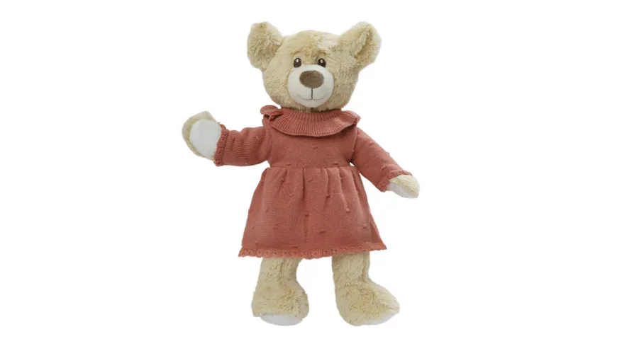 Heless - Puppen-Strickkleid aus 100 % Bio-Baumwolle, pfirsich, Gr. 35-45 cm