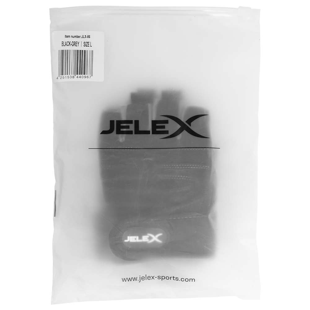 JELEX Fit gepolsterte Trainingshandschuhe schwarz-grau