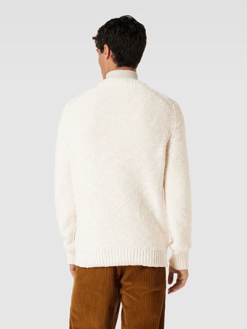 Strickpullover mit Strukturmuster in offwhite