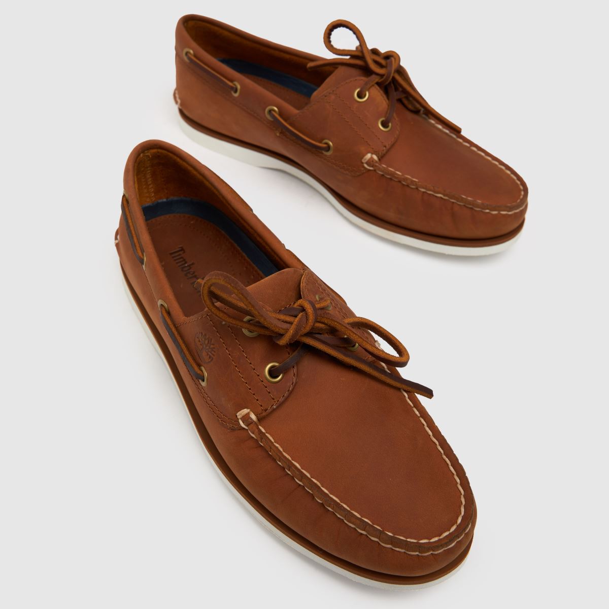 Timberland – Klassiska båtskor med två öglor i brunt