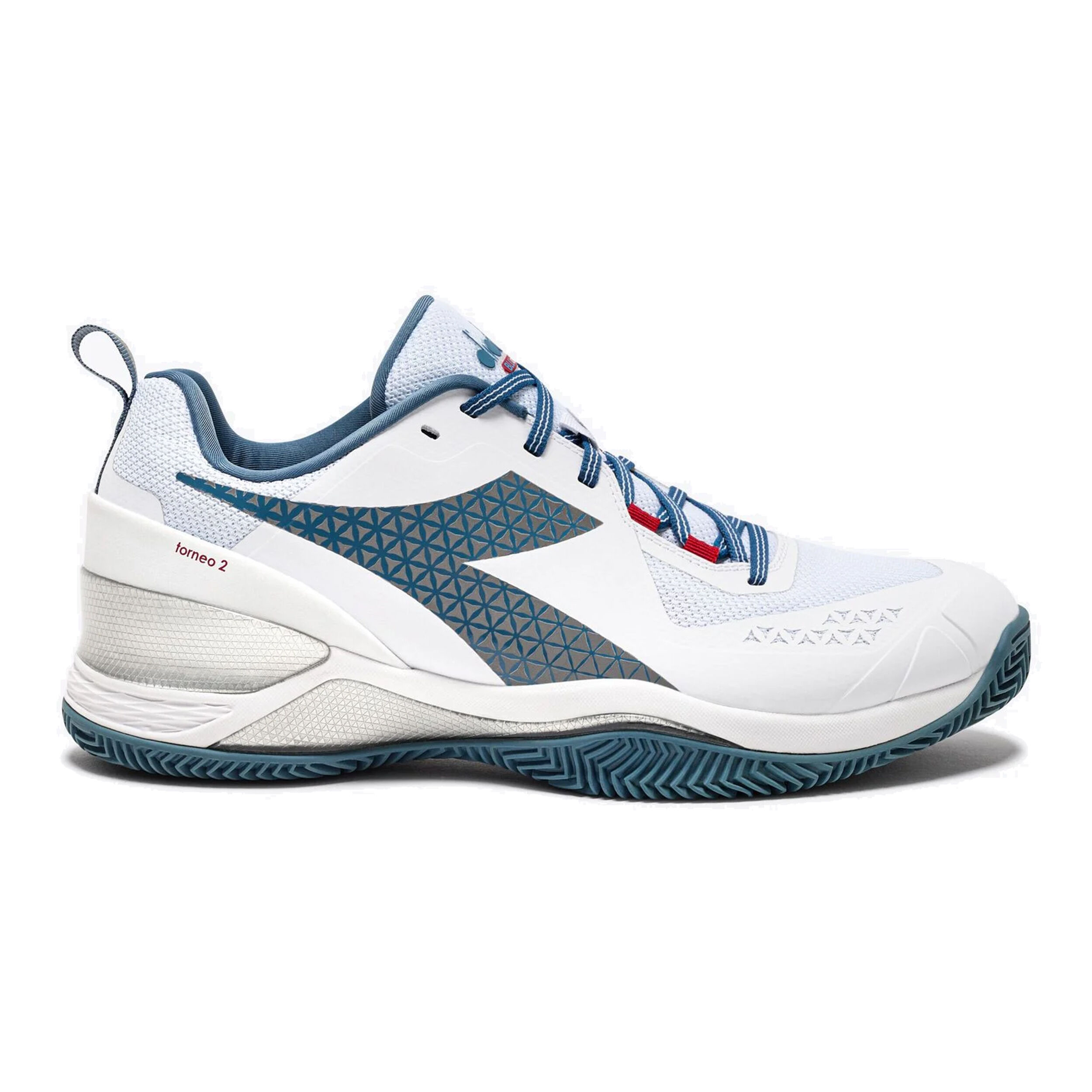 Blushield Torneo 2 Sandplatzschuh Herren - Weiß, Petrol