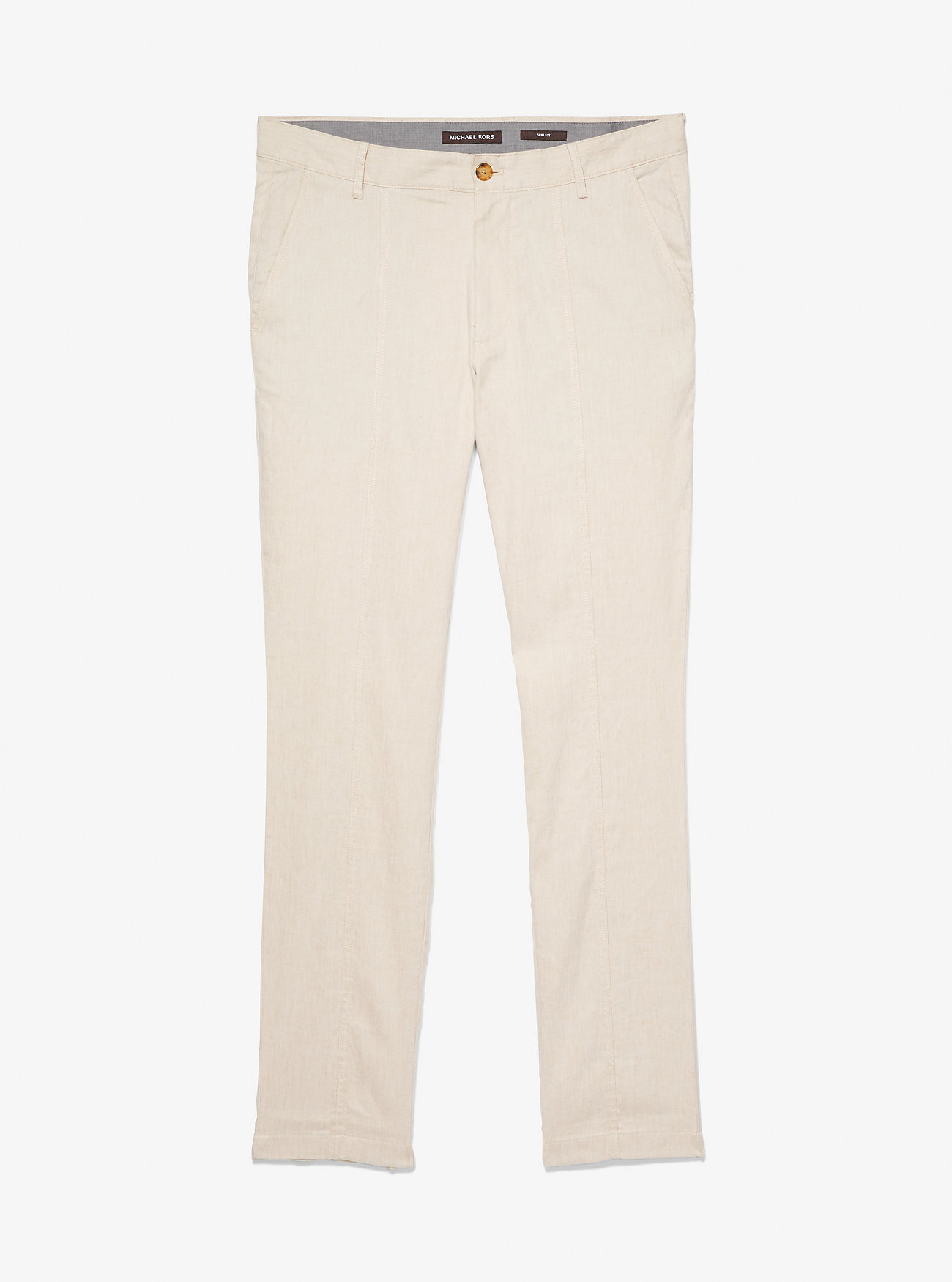 Pantaloni in misto lino - KAKI
