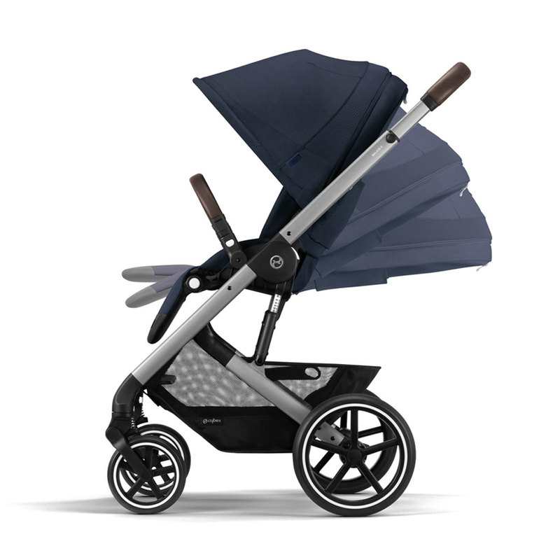 Poussette citadine Balios S lux ocean blue chassis silver Cybex