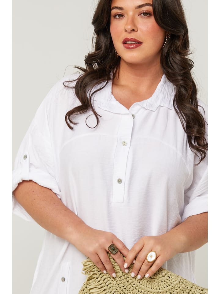 Curvy Lady Kleid in Weiß günstig kaufen