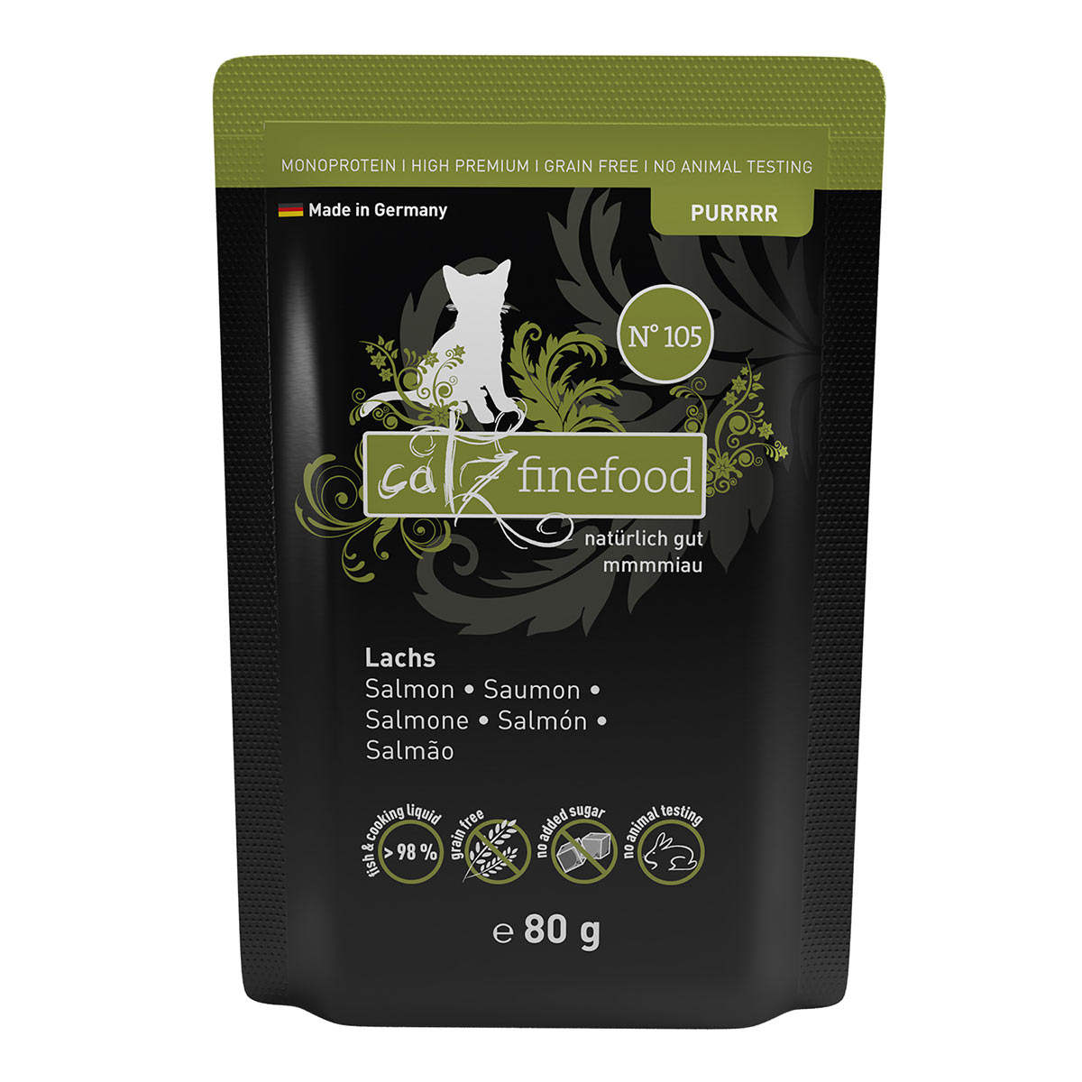 catz finefood Purrrr No.105 Lachs 16x80g kaufen bei ZooRoyal