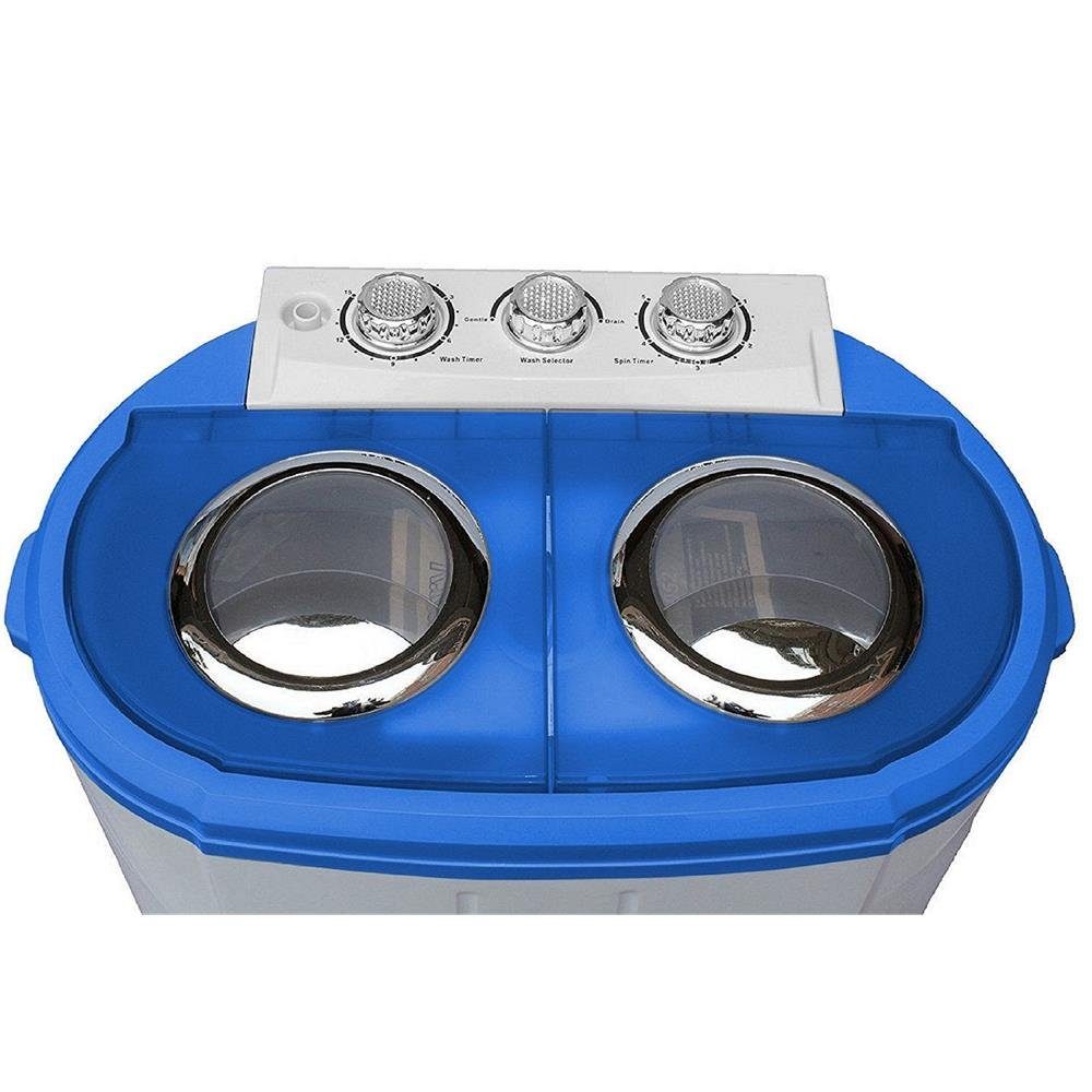 STEINBORG Wäscheschleuder SB-4002, 3 kg, Mini Waschmaschine, Camping, Toploader, 3 KG Kapazität, mit Schleuderfunktion, 2 Kammern, 230 Watt