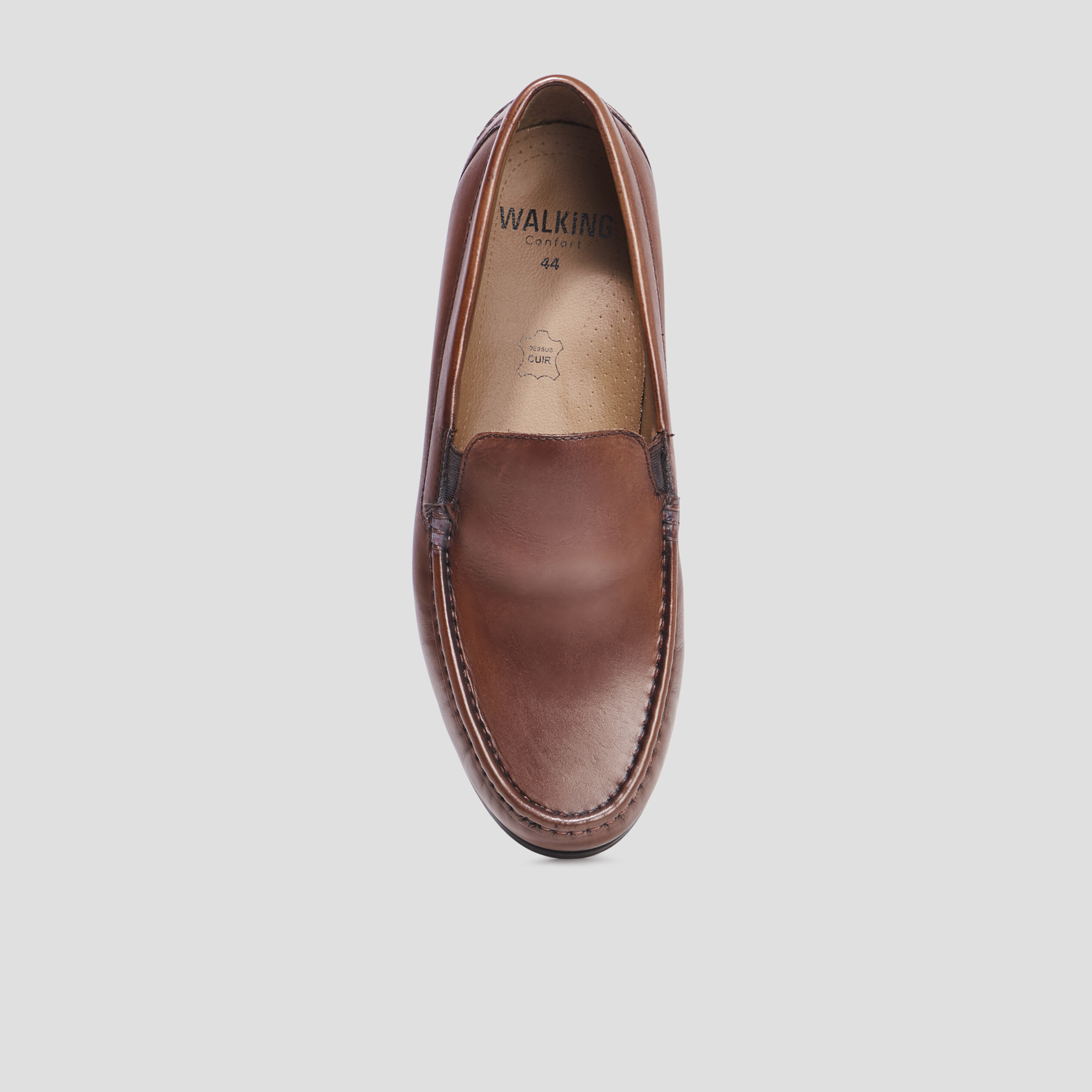 Mocassins en cuir Walking Merve marron homme | La Halle
