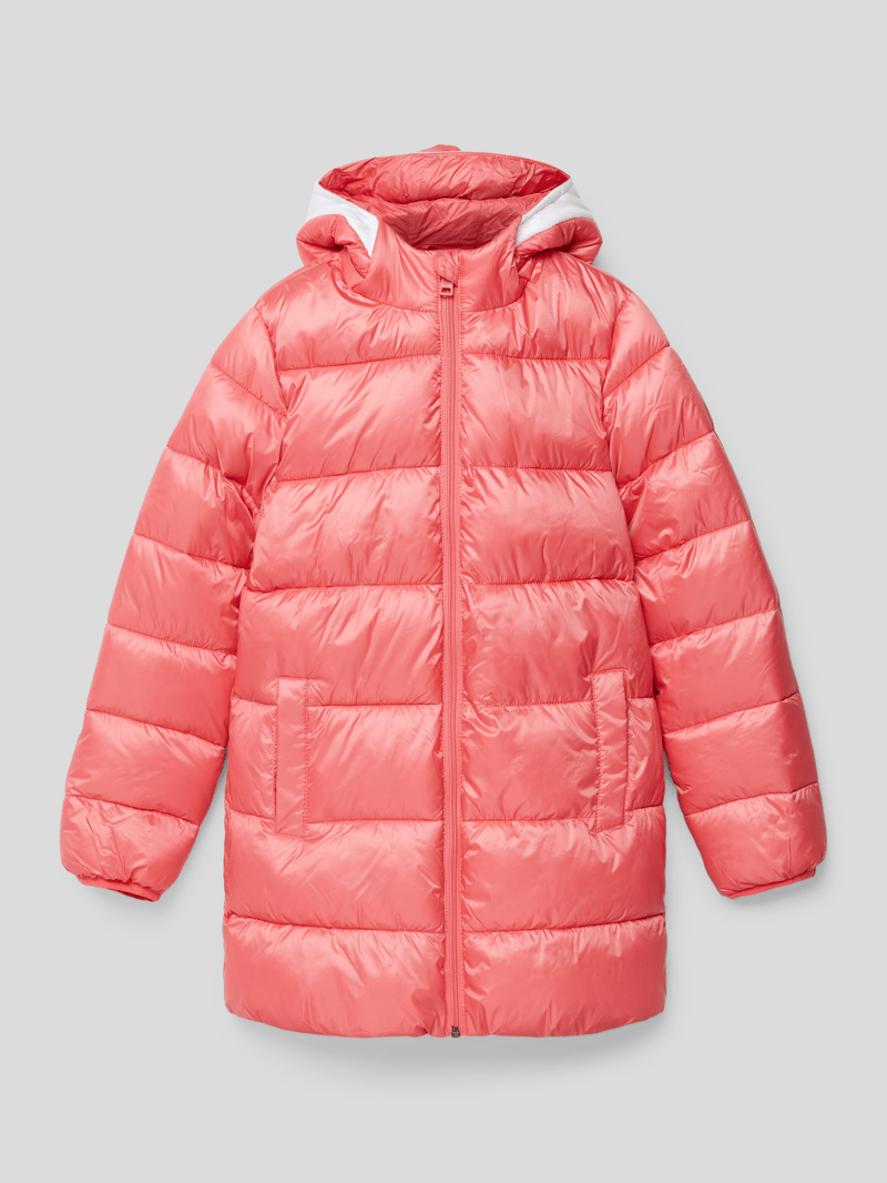 Steppjacke mit Label-Detail in lachs