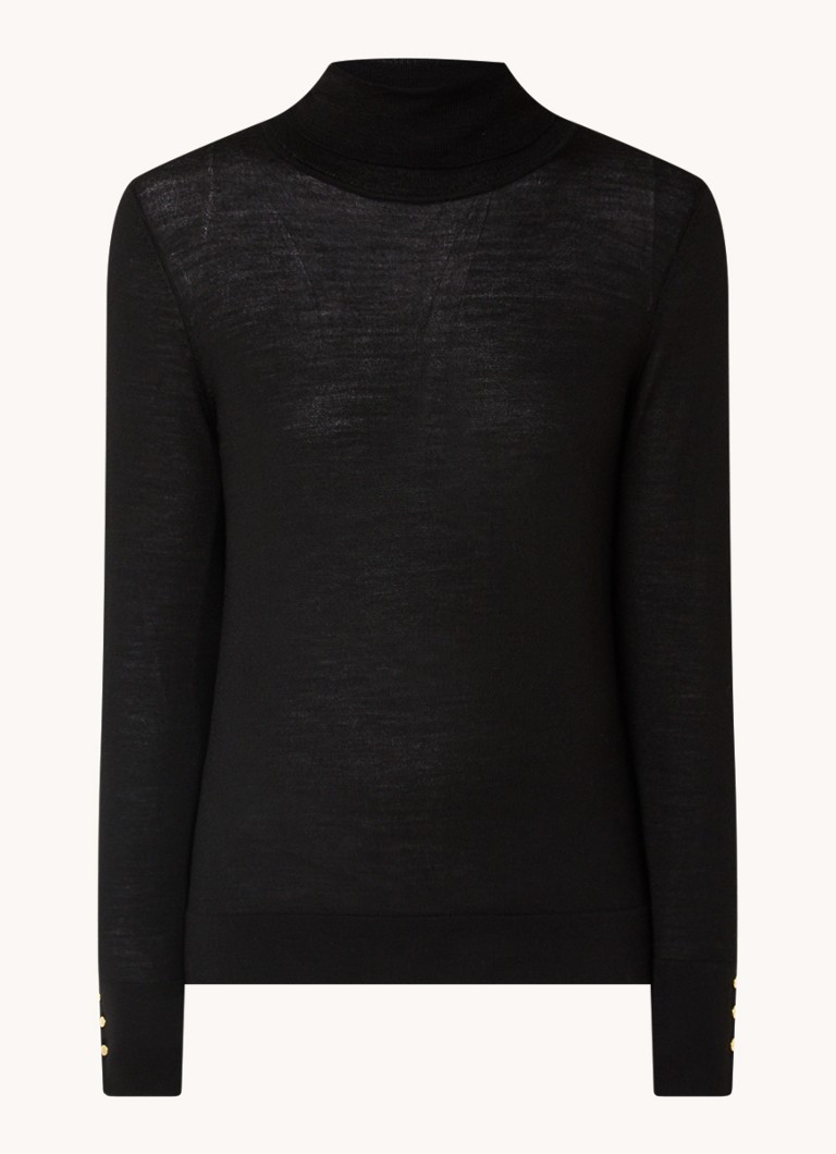 Hobbs Lara fine-knit turtleneck sweater made of merino wool