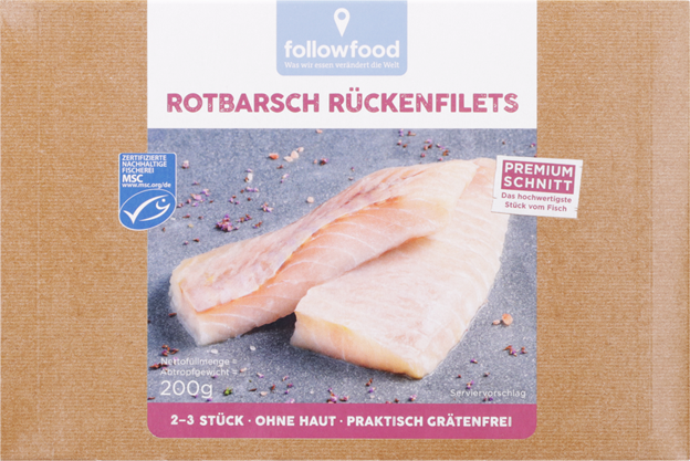 followfood Rotbarsch Rückenfilets