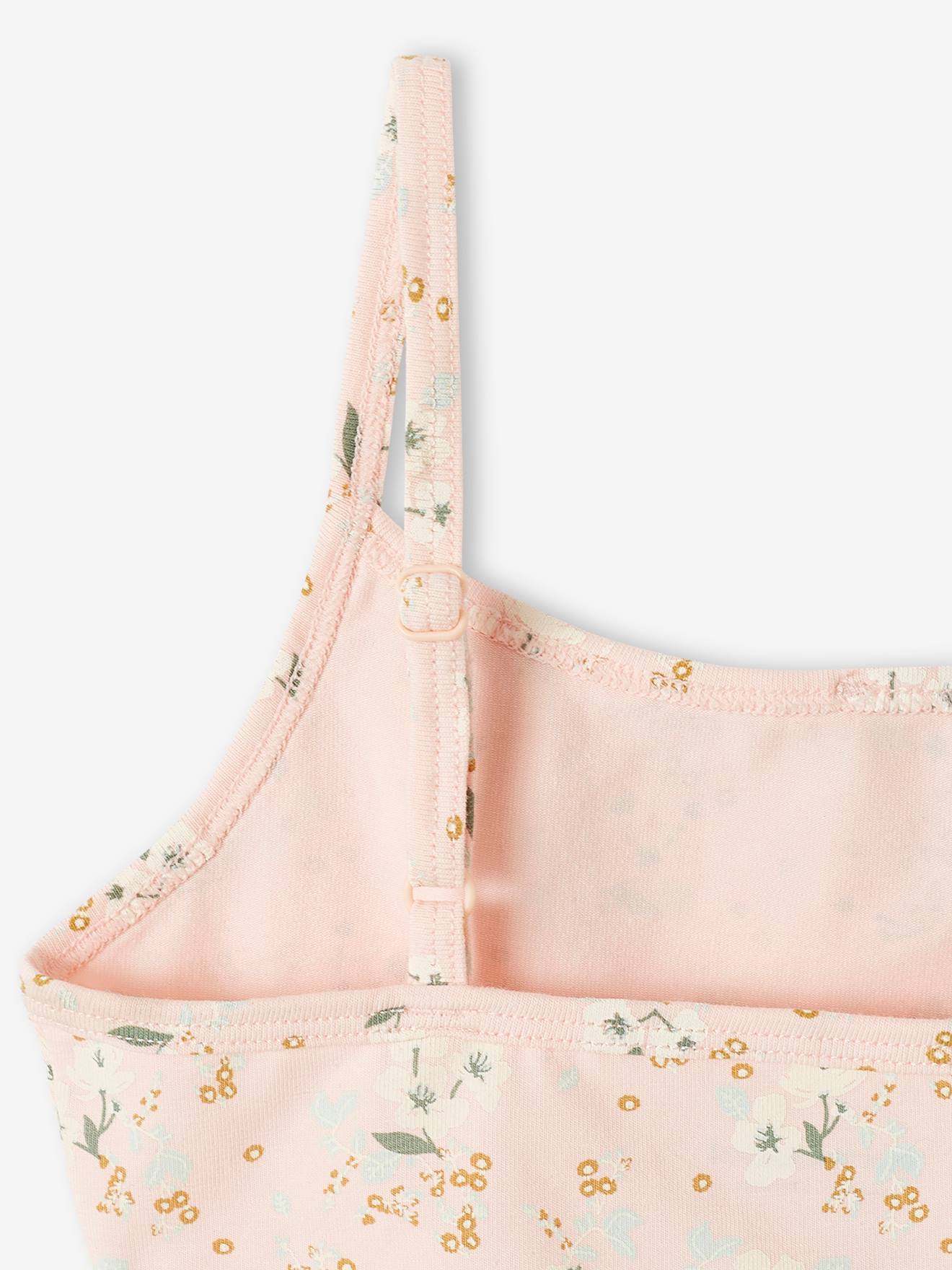 Lot de 2 brassières fille flowers rose poudré