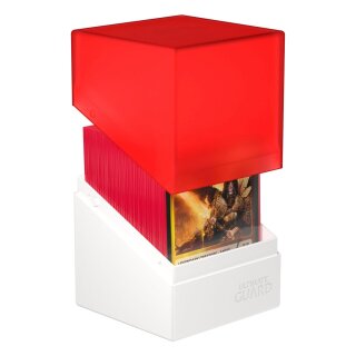 Ultimate Guard Boulder Deck Case 100+ Synergy Rot/Weiß
