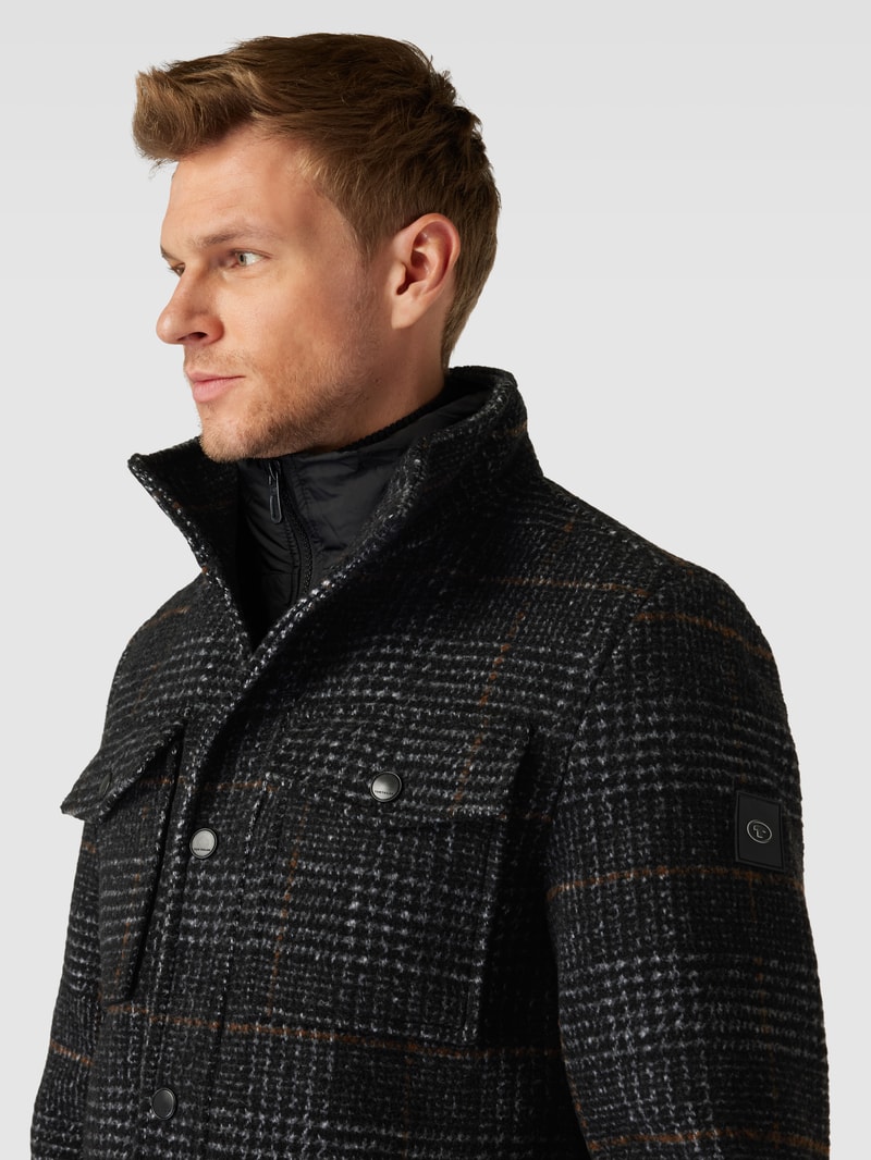 Jacke mit Stehkragen in dunkelgrau