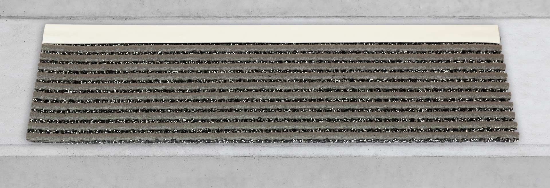 Stufenmatte Sicherheitsstufenmatte - Außenstufenmatte, Metzker®, Rechteckig, Höhe: 7 mm, 1 Stück - Salz/Pfeffer