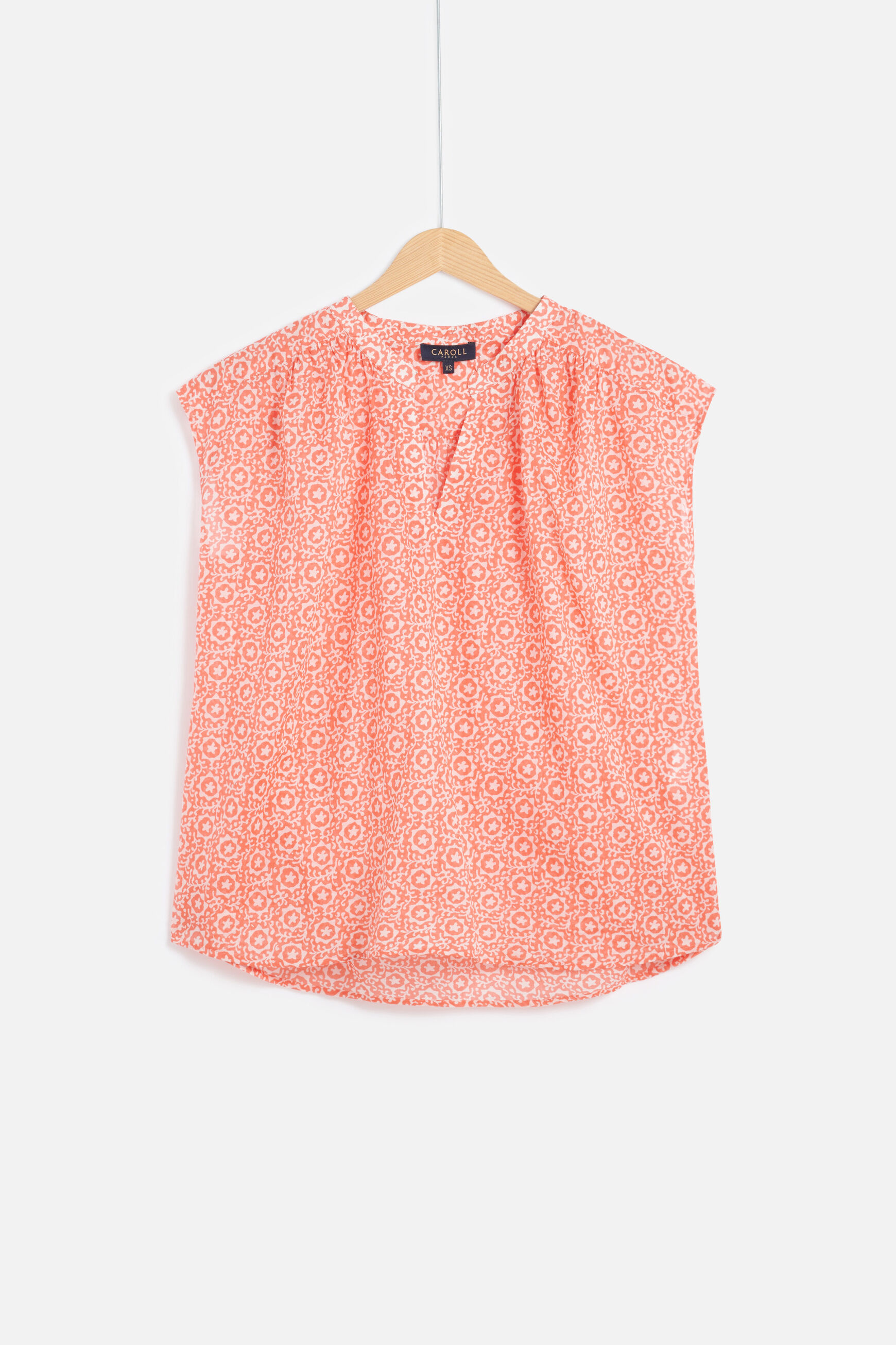 chemisier elio orange femme